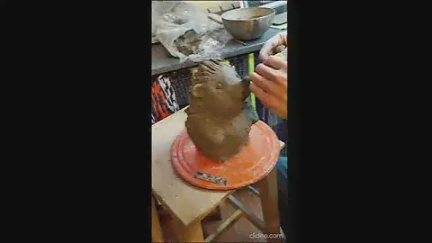 Как слепить ёжика из глины